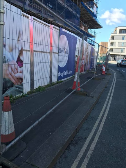 Millbay Road Pavement Blocked
