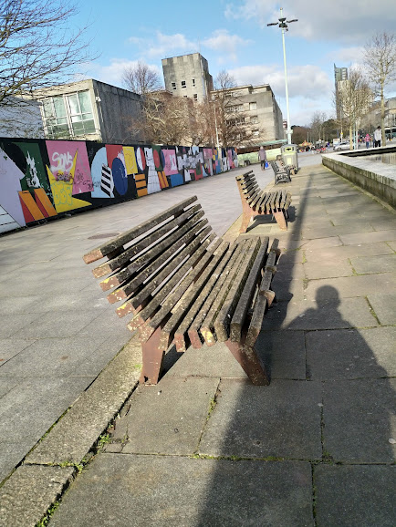 Civic Centre Plaza - neglected bench
